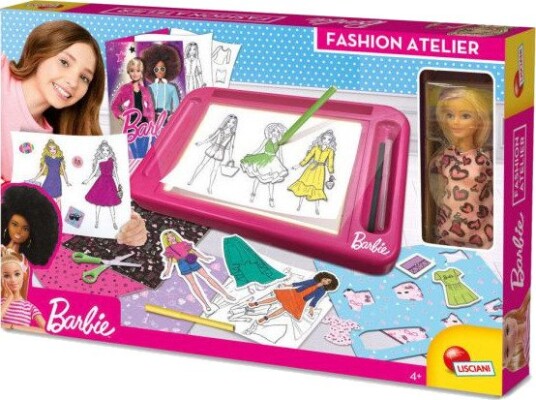 Lisciani Barbie Moteatelier Tegnetavle Med Dukke 4+ År