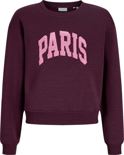JJXX Kids Jxtatum Terry Patch Crew Swt Grl Burgundy 140