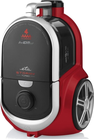 Eta Stormy Turbo 3517 90000 Støvsuger Kanister Uten Pose Sort / Rød Eta Stormy Turbo 3517 90000 Støvsuger Kanister Uten Pose Sort / Rød