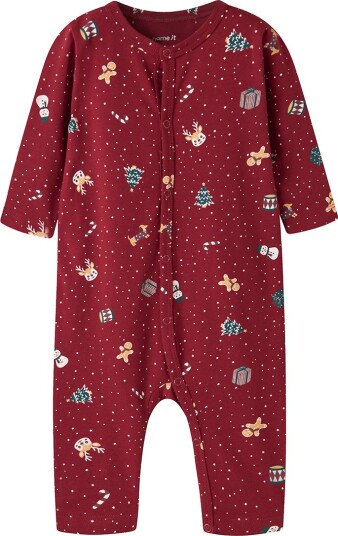Name It Vismas Julepysj Baby Rød Dahlia 2 delt Nattøy 92