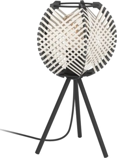 Eglo Waverton Bordlampe H400 E27 Sort/Tre/Hvit Eglo Waverton Bordlampe H400 E27 Sort/Tre/Hvit