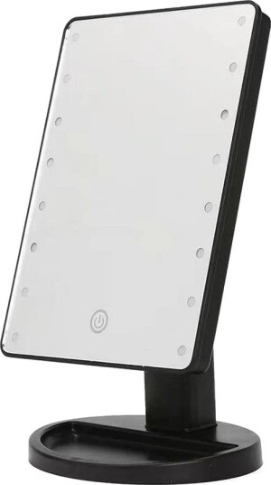 Costway Sminkespeil med LED-lys - 16 lys - Sort
