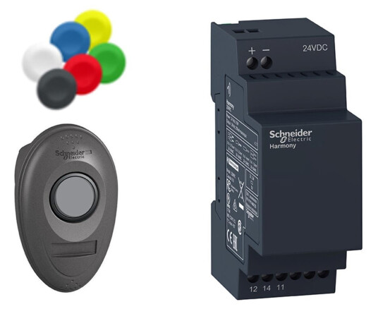 Schneider Electric XB5RMB03 Trykknapppakke trådløs uten batteri Ikke programmerbar svart knapp Elfordeling & strømforsyning
