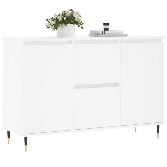  Skjenk hvit 104x35x70 cm konstruert tre