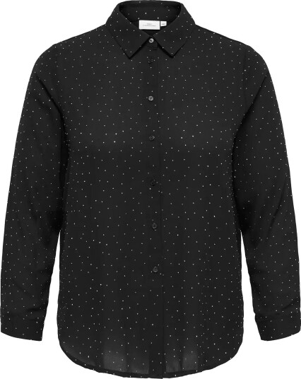 ONLY Carmakoma Carzeke L/S Stud Shirt Wvn - BLACK - 44