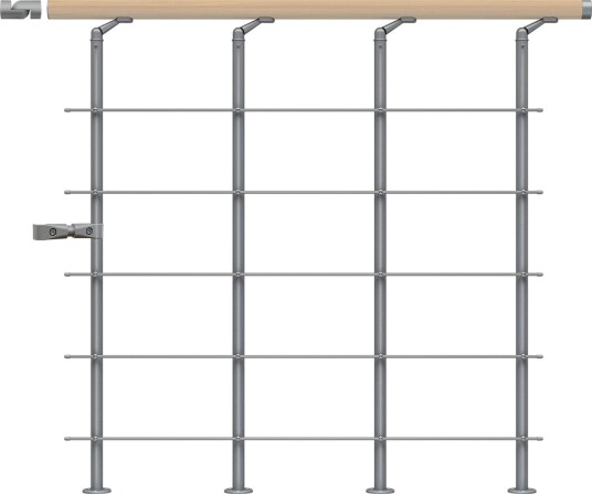 Dolle Gelender Til Repos Style6 Eik Hvit Oljet Startkit Pearl Grey