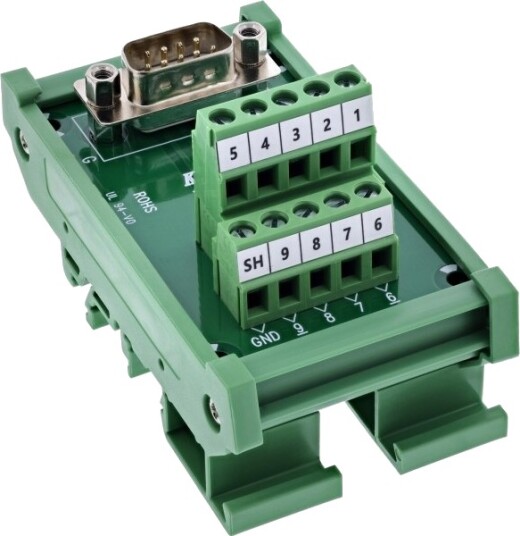 Inline D Sub 9 Terminalblokk Plugg Skrueklemme Din Skinne 92501L