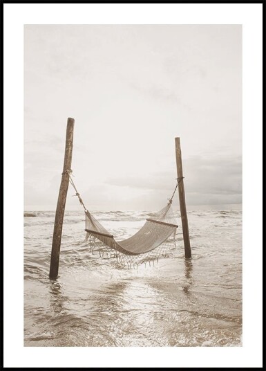 Hammock on a Tropical Beach Plakat Plakat / 40x50cm