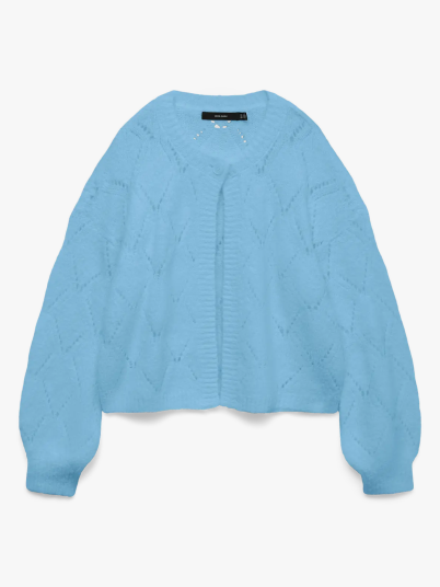 Vero Moda Novah Long Sleeve Button Cardigan Blå M Vero Moda Novah Long Sleeve Button Cardigan Blå M
