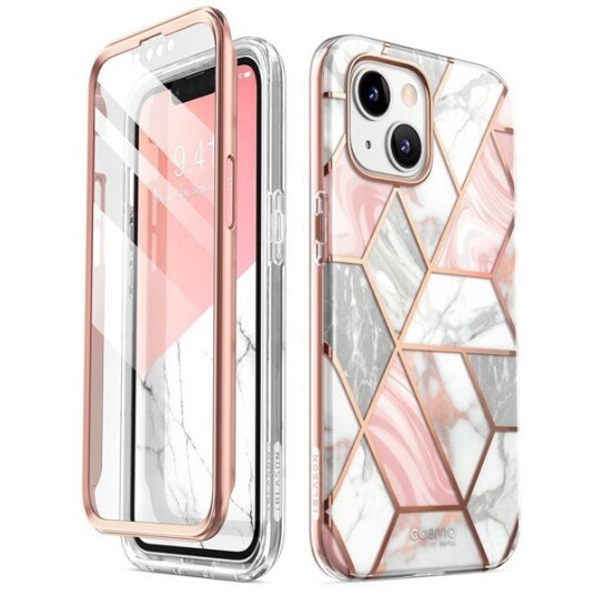 I-Blason iPhone 14 Plus i-Blason Cosmo Marble Deksel m. Skjermbeskytter - Rosa I-Blason iPhone 14 Plus i-Blason Cosmo Marble Deksel m. Skjermbeskytter - Rosa