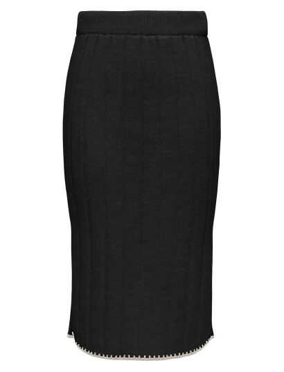ONLY Onlchick Stitch Mv Skirt Knt - Black - XS