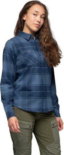 Bergans of Norway Nordmarka Flannel Shirt Dame Granite Blue/Navy Blue Check M Bergans of Norway Nordmarka Flannel Shirt Dame Granite Blue/Navy Blue Check M