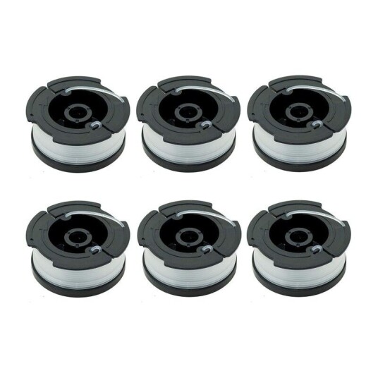INF Trådsneller for Black & Decker gresstrimmere, 6 stk. Sort
