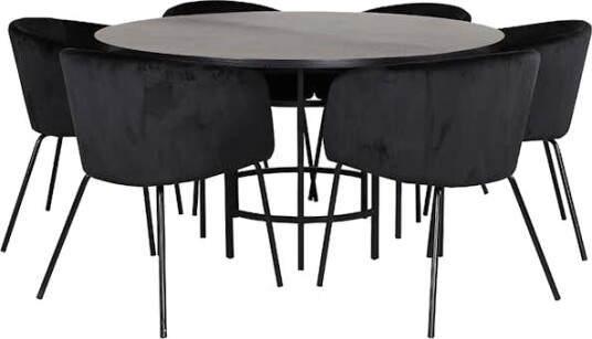 Spisegruppe furniture/fashion Copenhagen Ø140 cm med 6 Berit Stoler