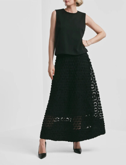 by Ti Mo Decorated Maxi Skirt - Black - M by Ti Mo Decorated Maxi Skirt - Black - M