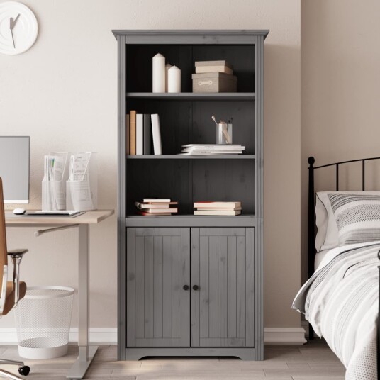vidaXL Bokhylle BODO gr? 80x40x172 cm heltre furu