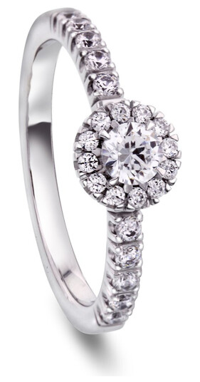 Moments by Pan Jewelry, Diamantring Delight i 585 hvitt gull 0,56 CT | 2,1 mm bredde
