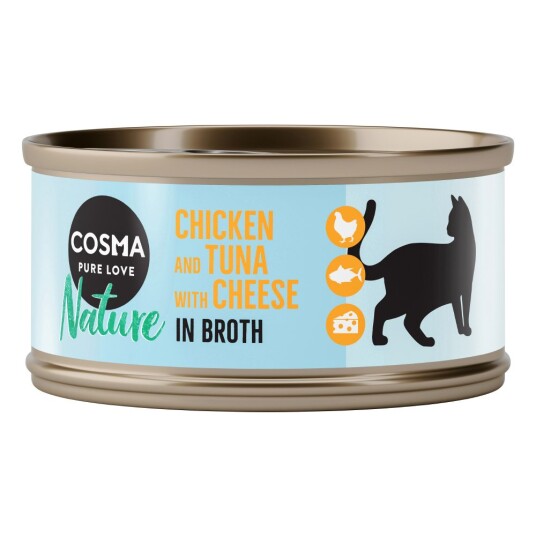 Cosma Nature 6 X 70 G Kylling Og Tunfisk Med Ost