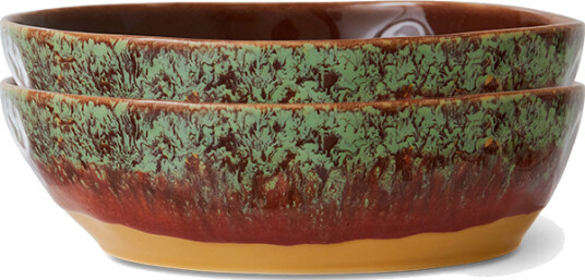 HKliving 70's pastatallerken Ø19,5 cm 2 pakning Cove