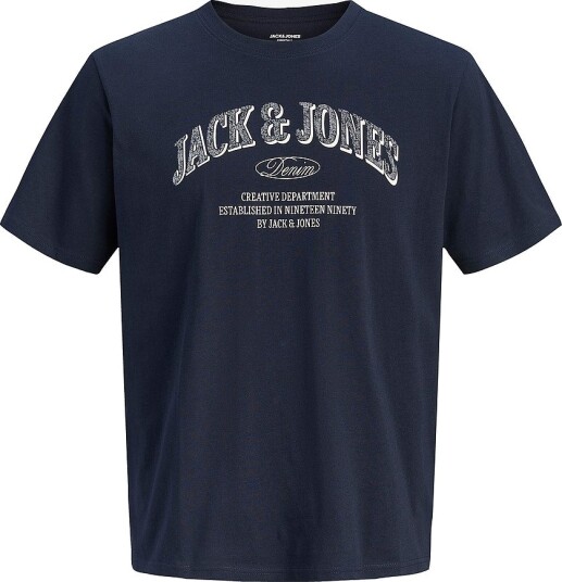 Jack & Jones   T skjorte Jjedenver Logo Tee Ss O Neck Sn   Blå