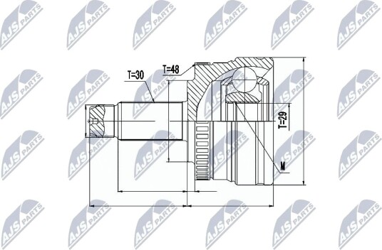 Nty Drivknute drivaksel NTY NPZ LR 013