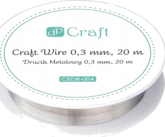 Dp Craft Metalltråd Dpcraft 0,3 Mm 20 M Sølv Dp Craft Metalltråd Dpcraft 0,3 Mm 20 M Sølv