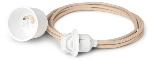Ferm Living - Fabric Cord Set 2 M Pendant Sand - Pendellamper - Beige Ferm Living - Fabric Cord Set 2 M Pendant Sand - Pendellamper - Beige