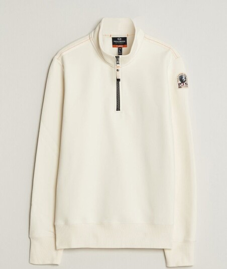 Parajumpers Broad Peak Super Easy Half Zip Sweatshirt Warm Ivory