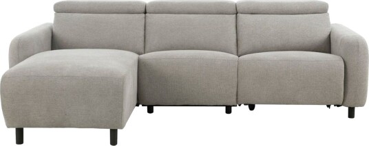 Reclinersofa med hjørne Loft24 Hjørnesofa Loft24 Skaane med elektrisk recliner Grå1 Venstrevendt Manchester