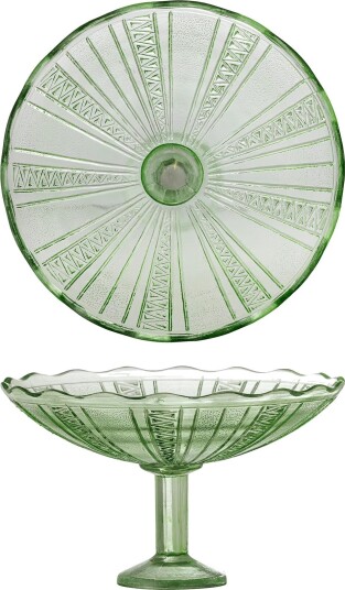 Bloomingville Kaddy pedestal bolle Grønn, Ø23 cm