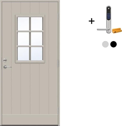 Ytterdør Swedoor Advance-Line Classic Bizet med Yale Doorman Classic Home