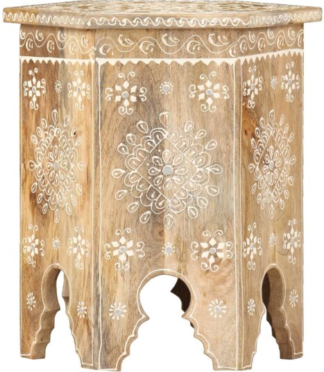 Håndmalt sidebord 38x33x42 cm heltre mango 8719883792286