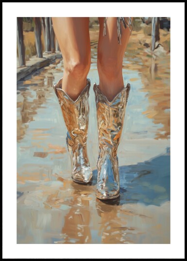 Reflective Cowboy Boots Plakat / 50x70 Reflective Cowboy Boots Plakat / 50x70