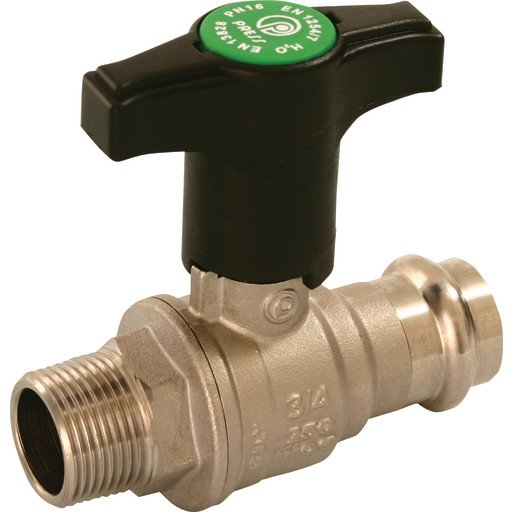 Pettinaroli Heavyduty fullway ball valve with press fittings ends long b