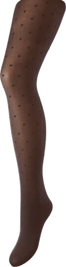 Pieces New Nikoline 20 Den Dot Tights Brun L/XL