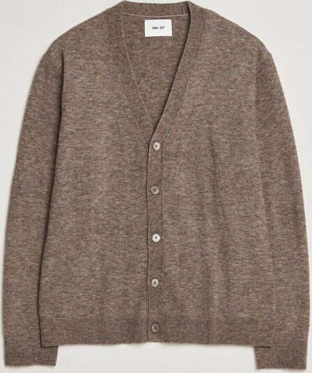 NN07 Gavin Brushed Wool Knitted Cardigan Desert Clay