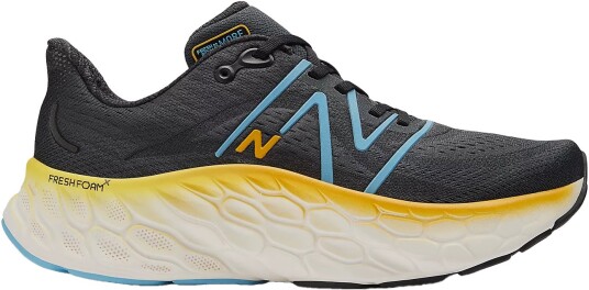 New Balance Fresh Foam X More v4 Herre Black/Coastal Blue/Ginger Lemon 42.5 New Balance Fresh Foam X More v4 Herre Black/Coastal Blue/Ginger Lemon 42.5