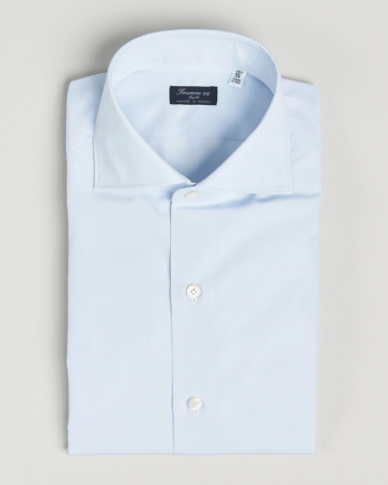 Finamore Napoli Milano Slim Fit Classic Shirt Light Blue Finamore Napoli Milano Slim Fit Classic Shirt Light Blue