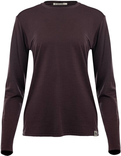 Aclima Lightwool Crewneck W'schocolate plum L