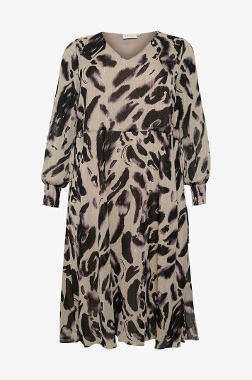 KAFFE Curve - Kjole KCfiona Dress - Beige
