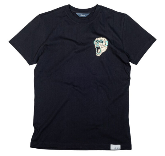 Rungne Monkey Index Tee Regular Fit Black M Rungne Monkey Index Tee Regular Fit Black M