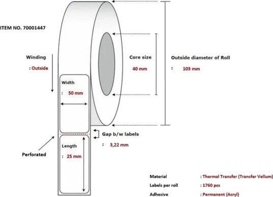 Capture - Permanent Akryl-Adhesiv - Perforert - Hvit - 50 X 25 Mm 42240 Etikett(Er) (24 Rull(Er) X 1760 Merkelapper
