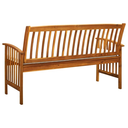 vidaXL Hagebenk med pute 147 cm heltre akasie vidaXL Hagebenk med pute 147 cm heltre akasie