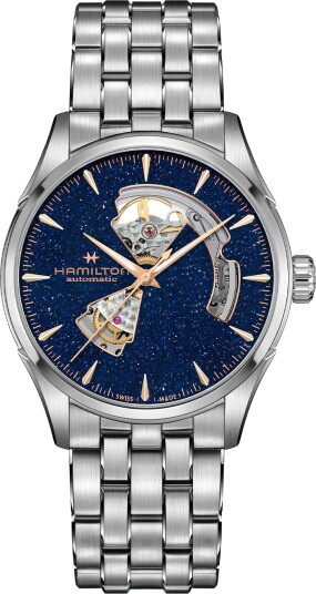 Hamilton Herreklokke H32705140 Jazzmaster Open Heart Auto Sort/Stål Hamilton Herreklokke H32705140 Jazzmaster Open Heart Auto Sort/Stål