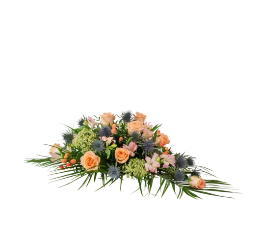 Bårebukett/båredekorasjon sesongens blomster 75 cm