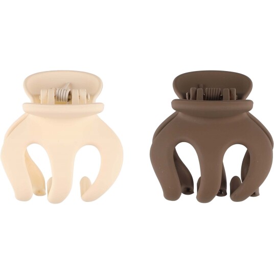 Mineas Haiclaws Set Of 2 Cream & Taupe Multicolored Mineas Haiclaws Set Of 2 Cream & Taupe Multicolored