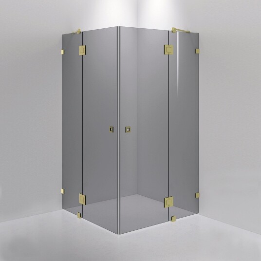 INR Iconic Nordic Rooms Dusjhjørne ARC 16 Måltilpasset Brushed Brass / Grått Glass INR Iconic Nordic Rooms Dusjhjørne ARC 16 Måltilpasset Brushed Brass / Grått Glass