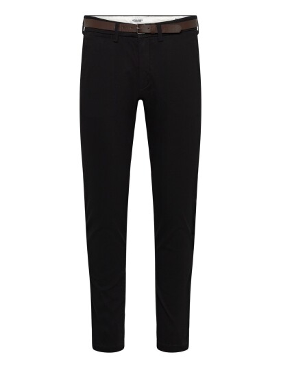 Jack & Jones Jpstmarco Adam Belted Chino   Black   29 x 30