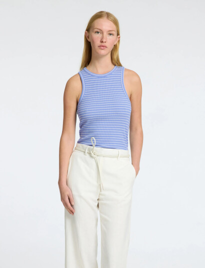 Selected Slfanna O Neck Striped Tank Top Noos Blue M Selected Slfanna O Neck Striped Tank Top Noos Blue M