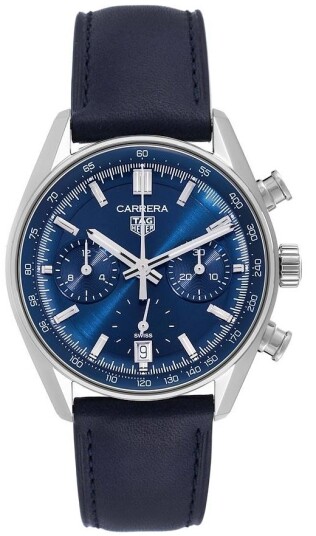 TAG Heuer Herreklokke CBS2212.FC6535 Carrera Blå/Lær Ø39 mm